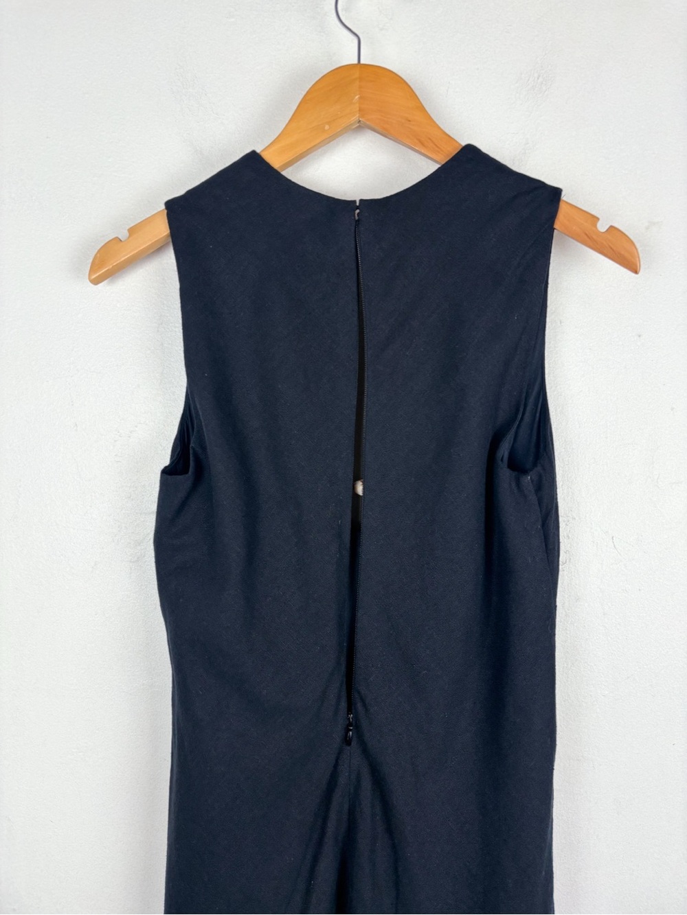 NWOT Abercrombie & Fitch Black Linen Beaded Plunge Neck Maxi Dress Sz S - Picture 7 of 8